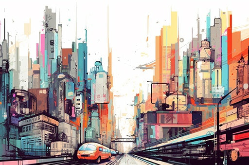 Ciudad acuarela