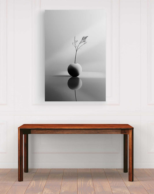 Maceta blanco y negro