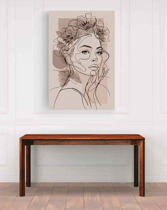 Mujer flores
