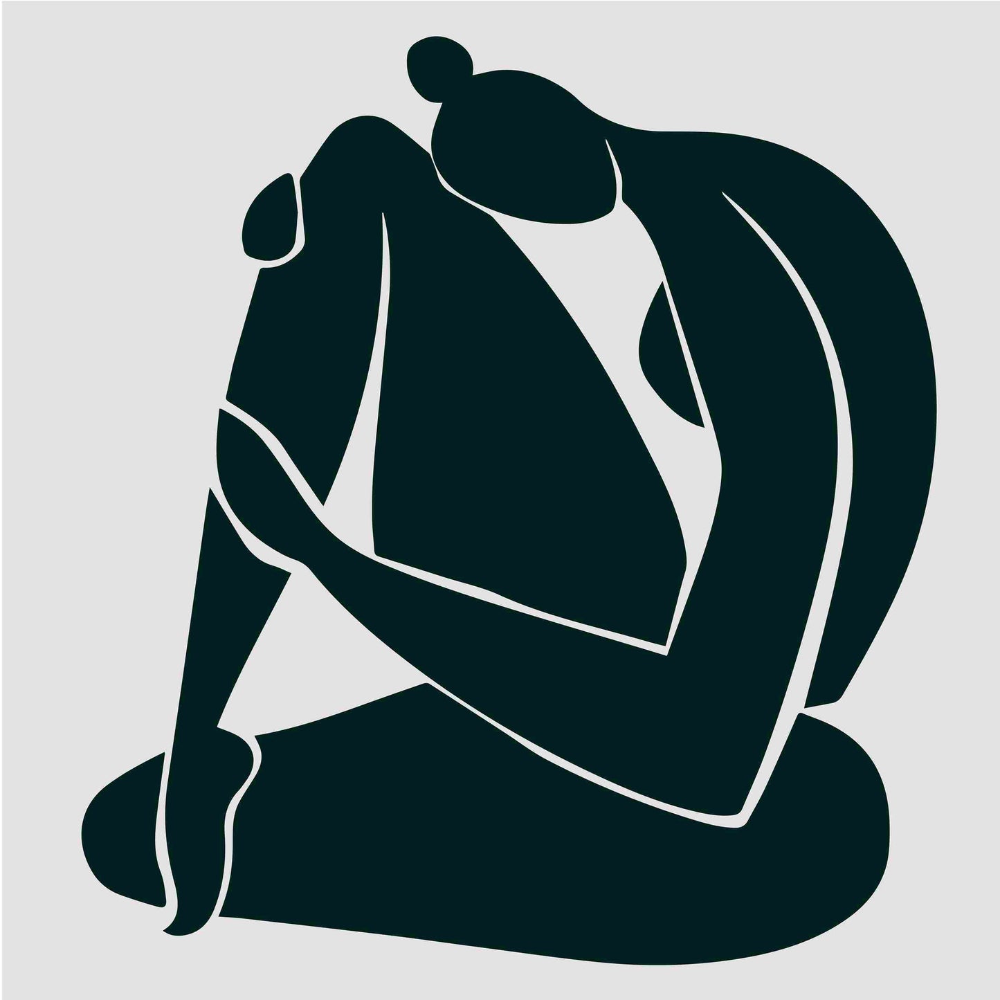 Mujer sentada silueta