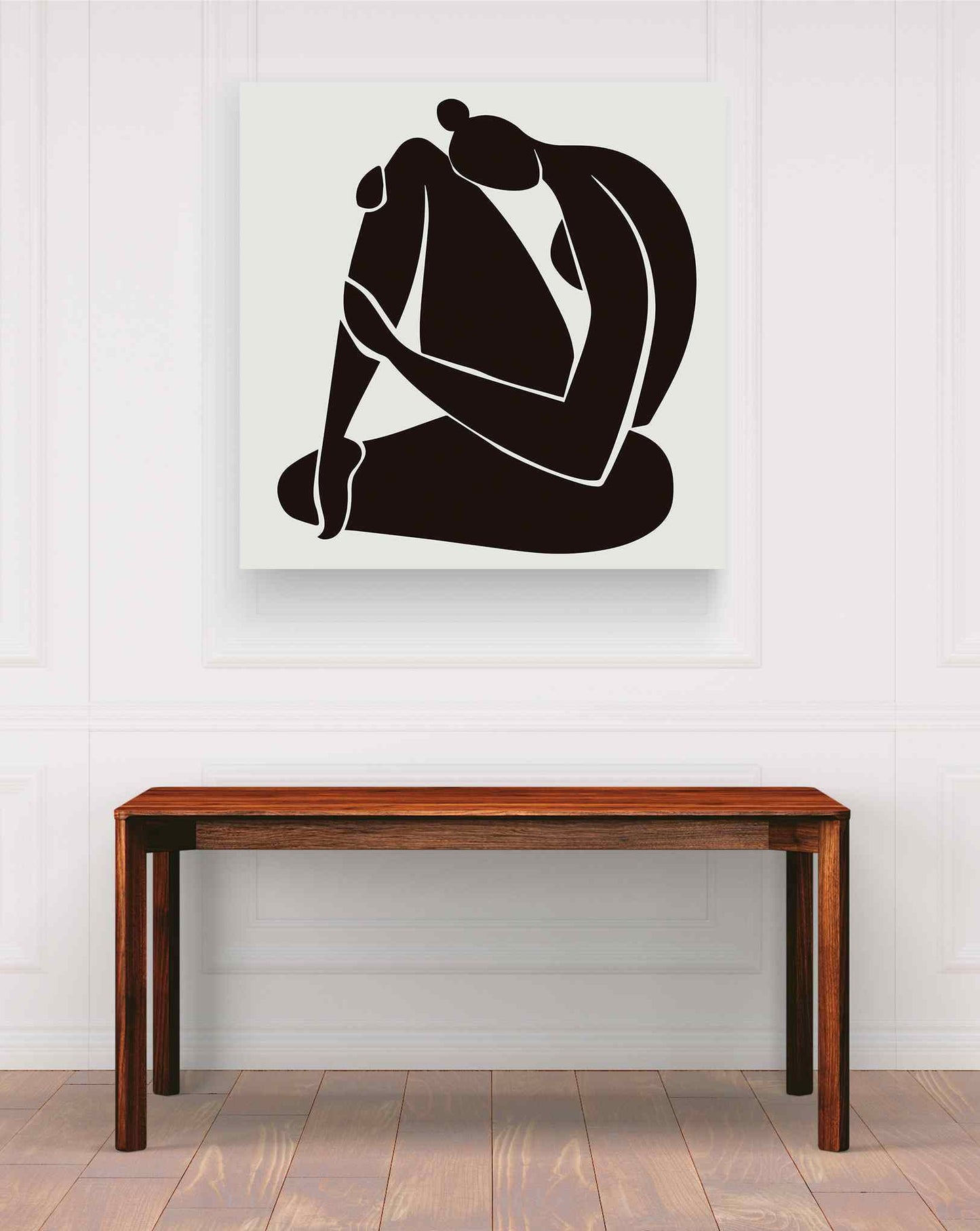 Mujer sentada silueta