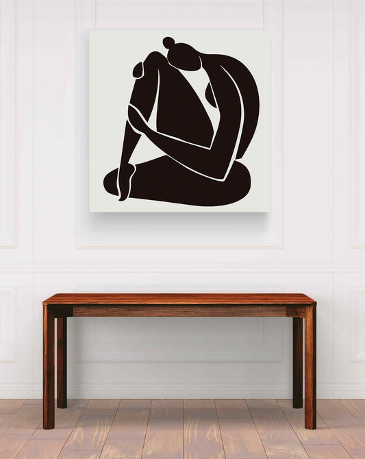 Mujer sentada silueta