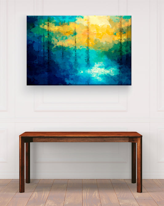 Pintura abstracta bosque
