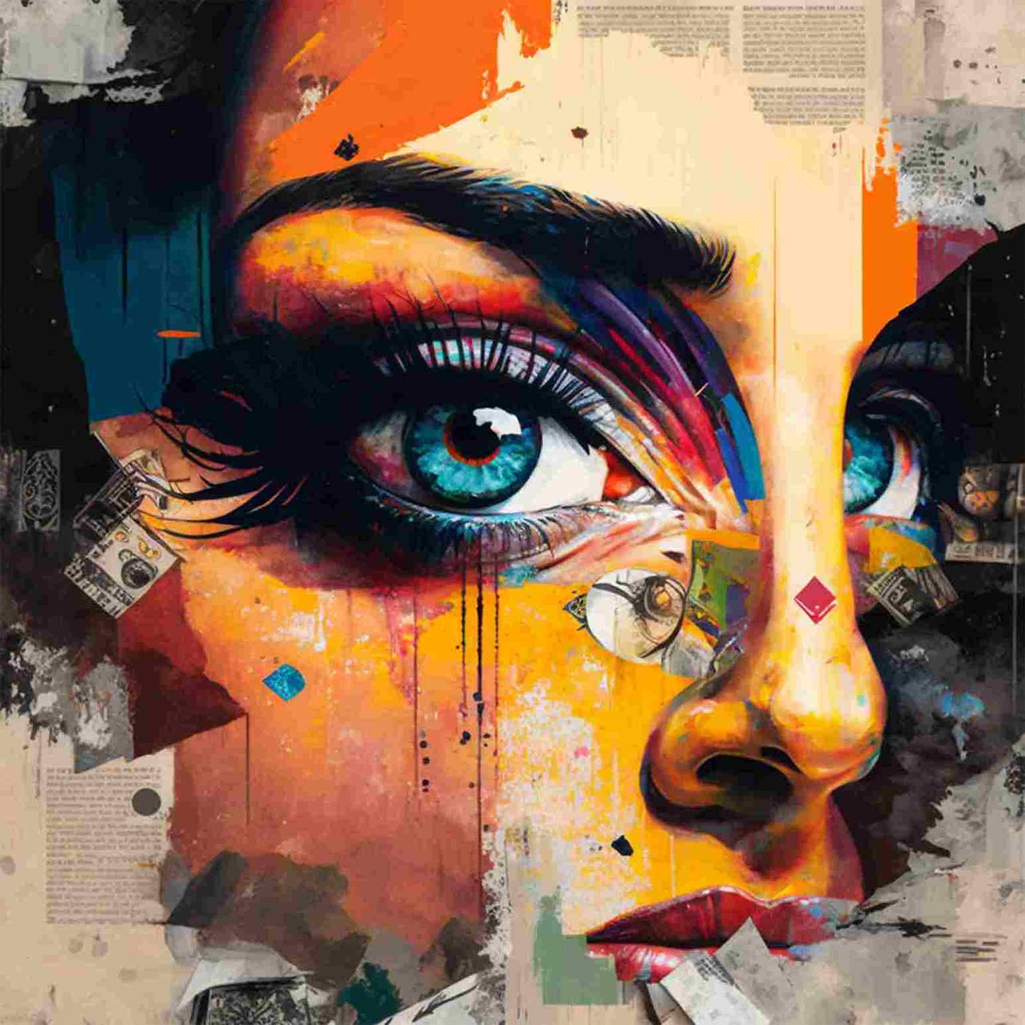 Pintura ojos azules