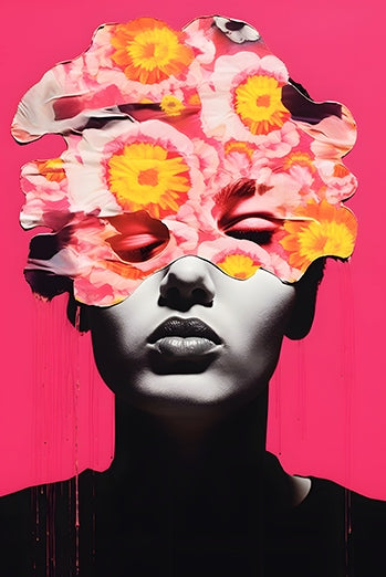 Rostro flores rosa