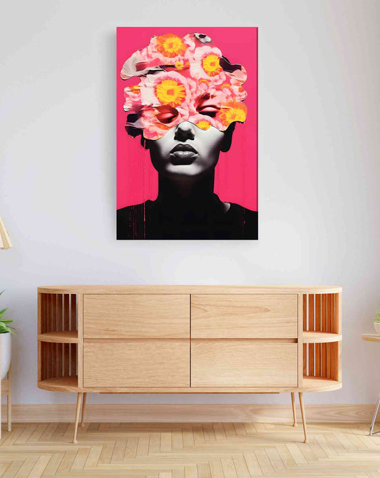 Rostro flores rosa